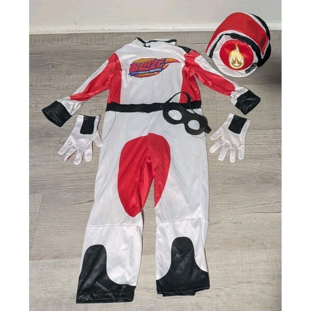 Blaze Monster Truck AJ Kids Costume Boys Sz Small 4-6 Halloween Nickelodeon Rare